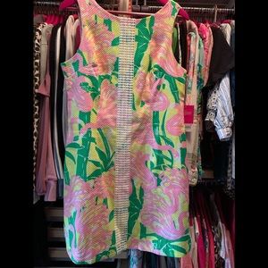Lilly Pulitzer textured flamingo dress NWT